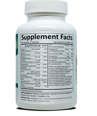 A bottle of Folexin showcasing the supplement's facts