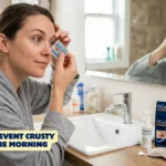 how to prevent crusty eyes in the morning
