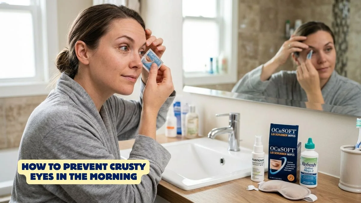 how to prevent crusty eyes in the morning